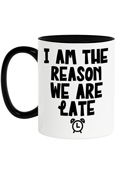 StoryGift Romania Cana pentru cei care sunt motivul intarzierii - mesaj in engleza ceas cu Maner N, Cu Maner Negru