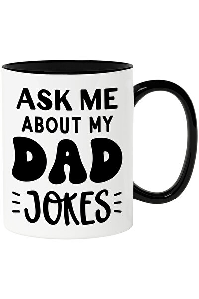 StoryGift Romania Cana cu Textul Amuzant Ask Me About My Dad Jokes, Tata Amuz...