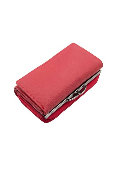 OEM Women's wallet, red, made of genuine leather, TITA, 14 x 8 x 4 cm - PR192