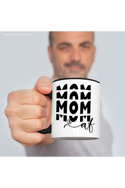 StoryGift Romania Heart mug for beloved and respected mothers with Black Handle, Black Handle S,STG