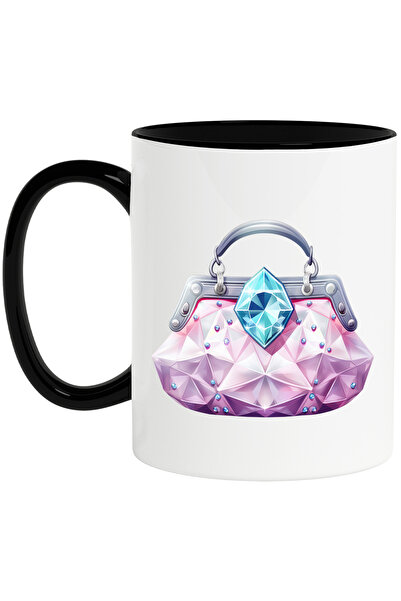 StoryGift Romania Cana cu o poseta stralucitoare | roz | ilustratie | diamant...