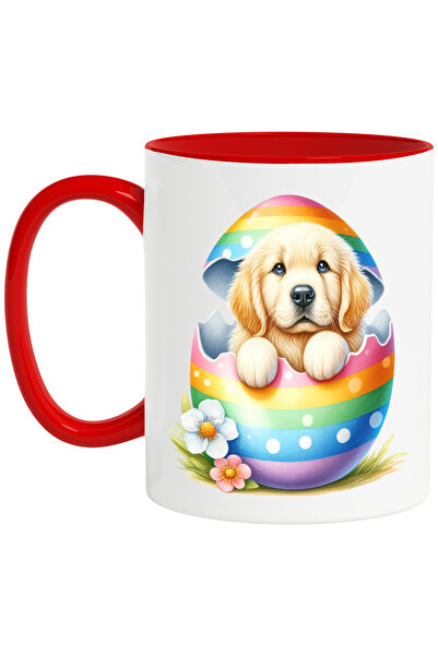 StoryGift Romania Cana cu un catel curios care iese dintr-un ou spart | ilust...