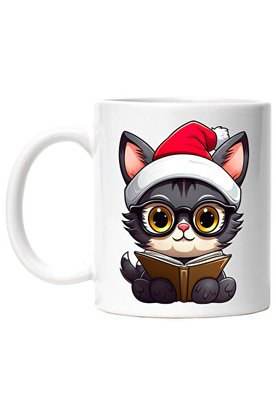 StoryGift Romania Cana cu o pisicuta care tine o carte deschisa | ilustratie ...