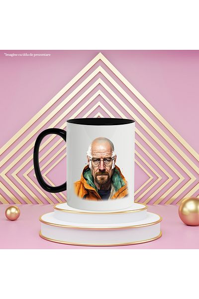 StoryGift Romania Mug With Walter White, Character, Breaking Bad, TV Series, Multicolor 330 ml, Wax, With