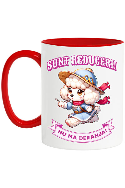 StoryGift Romania Cana Oita Fasion Fuga Catre Reduceri Haine Text Nu Ma Deranja Femeile si Cumpara, Cu Maner Rosu