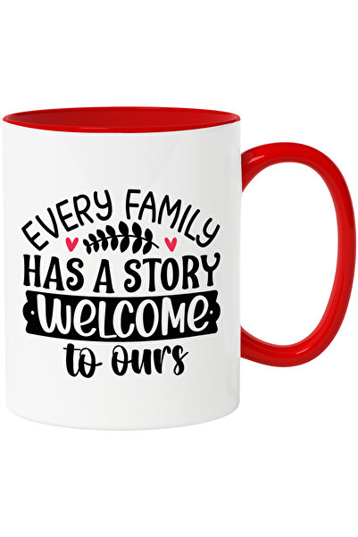 StoryGift Romania Cana cu inimioare si mesaj din care reiese ca orice familie...