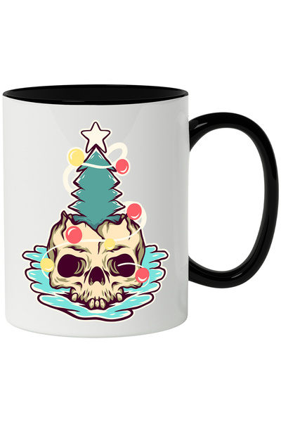 StoryGift Romania Cana Cu Brad, Stea, Globuri Decorative, Oase, Multicolor 33...