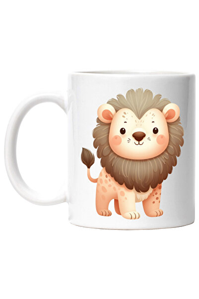 StoryGift Romania Cana cu un leu vesel, ilustratie, jucaus, pentru copii, reg...