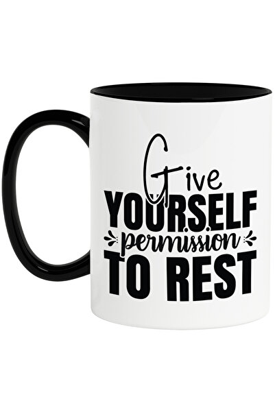 StoryGift Romania Cana cu mesaj incurajator in engleza "Give yourself permiss...
