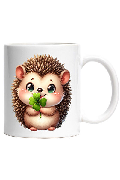 StoryGift Romania Cana cu un pui de arici | ilustratie | vesel | ochi verzi c...