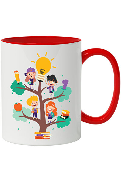 StoryGift Romania Mug With Tree, Light Bulb, Idea, Education, Books, Children...
