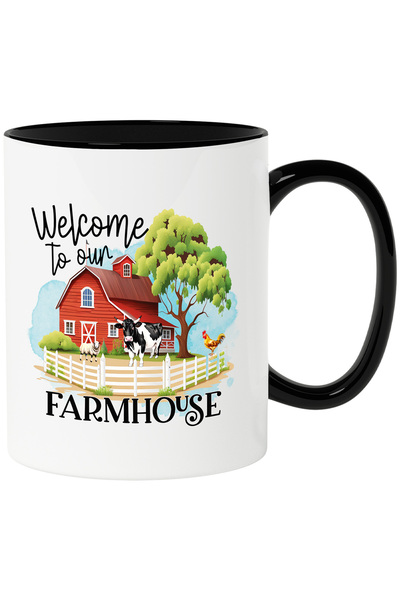 StoryGift Romania Cana cu ferma cu animale cu mesajul "Welcome to our Farmhou...