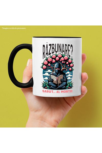 StoryGift Romania Ninja Mug, Revenge, Video Game, Virtual World, 330ml, Ceramic with Black Handle, With M,STG