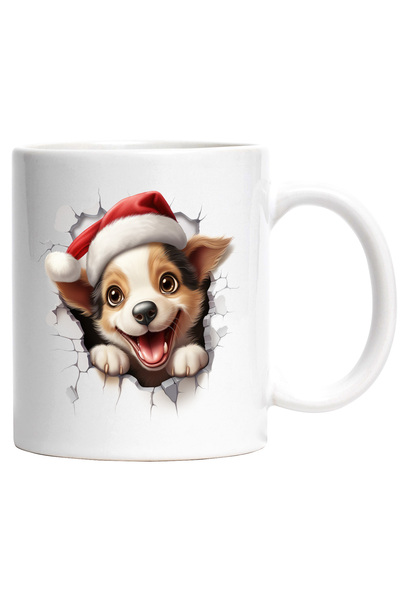 StoryGift Romania Cana cu un catelus vesel care scoate capul printr-o gaura i...