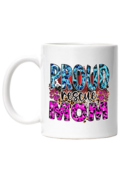 StoryGift Romania Cana cu mesajul "Proud Rescue Mom", caine, animal de compan...