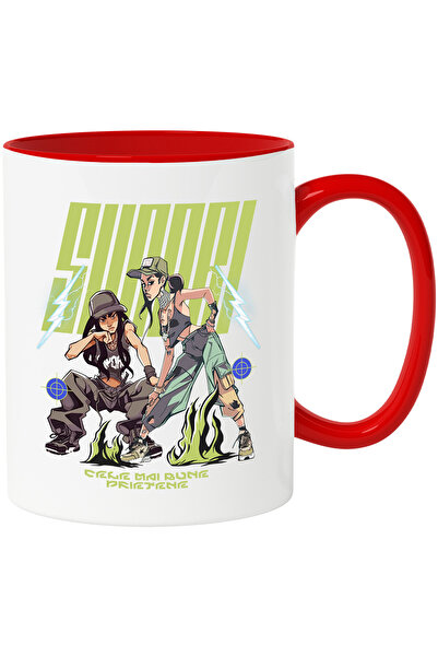 StoryGift Romania Cana surori cele mai bune prietene iubire pura, 330ml, Cera...