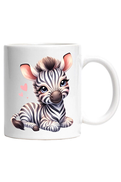 StoryGift Romania Cana cu o zebra micuta | ilustratie | vesela | inimioare | ...