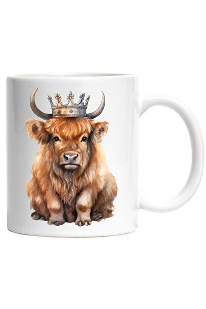 StoryGift Romania Cana cu un zimbru serios care poarta o coroana argintie | i...
