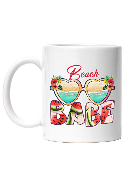 StoryGift Romania Cana cu mesajul "Beach babe", vara, vacanta, relaxare, conc...