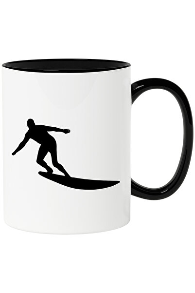 StoryGift Romania Cana cu un om care se da cu placa de surf cu Maner Negru, C...