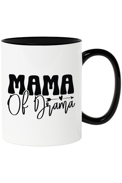 StoryGift Romania Cana cu inimioara si textul "Mama of drama" - mama dramei c...