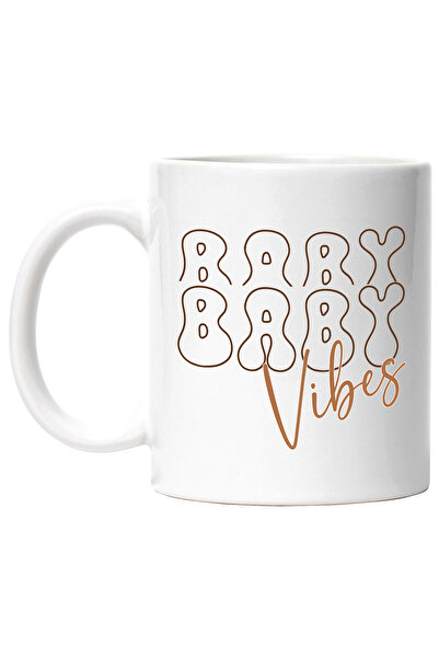 StoryGift Romania Cana cu textul in engleza "Baby, baby vibes" - bebelusi par...