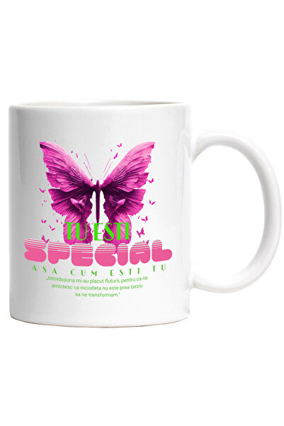 StoryGift Romania Cana Tu Esti Special Asa Cum Esti TU - Fluture, 330ml, Cera...