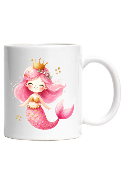 StoryGift Romania Cana cu mica sirena | ilustratie | coroana din aur | par ro...