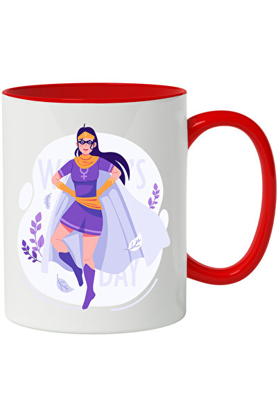 StoryGift Romania Cana Cu Mesaj In Engleza Women's Day, Supererou, Femeie, Ca...