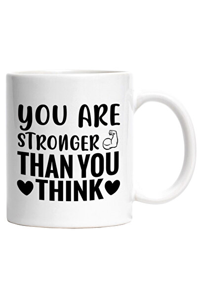StoryGift Romania Cana cu inimioare si mesajul motivational "You are stronger...