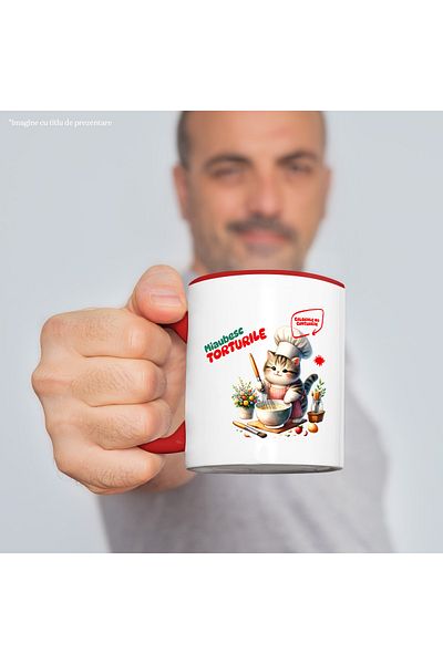 StoryGift Romania Chef cat mug, culinary delights for food lovers, 330ml, Ceramic, With, STG