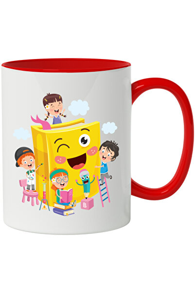 StoryGift Romania Cana Cu Carte, Scara, Copii, Creion, Eprubeta, Nori, Pensul...