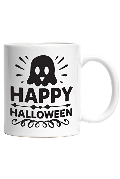 StoryGift Romania Cana cu o fantoma si textul "Happy Halloween" - Halloween f...