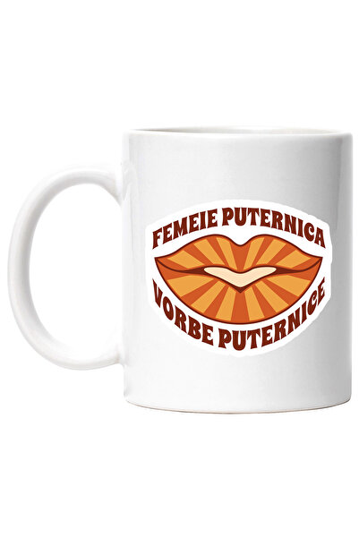 StoryGift Romania Cana Buze de femeie Text Motivational Femeie Puternica Vorb...