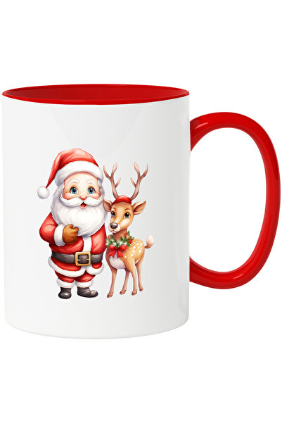 StoryGift Romania Cana cu Mos Craciun si un ren | ilustratie | aduce cadouri ...
