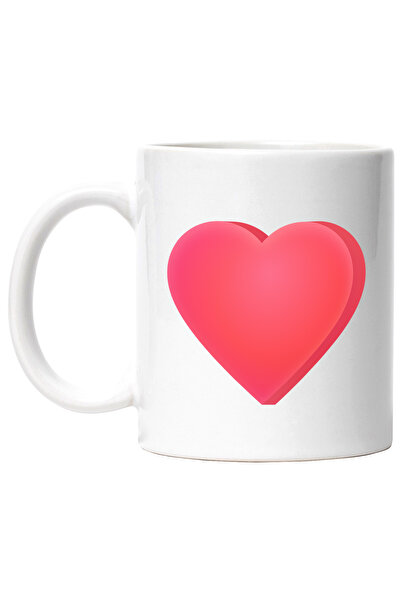 StoryGift Romania Cana Cu Inima, Iubire, Dragoste, Multicolor 330 ml, Ceramica cu Maner Alb, Cu Maner Alb