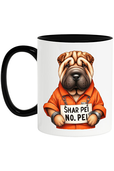 StoryGift Romania Cana cu un caine Shar Pei la inchisoare, ilustratie, catuse...
