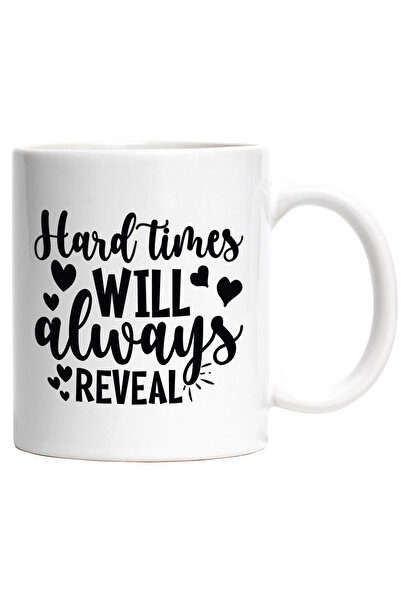 StoryGift Romania Cana cu inimioare si textul "Momentele grele vor dezvalui m...