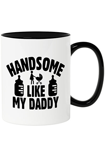 StoryGift Romania Cana cu textul in engleza "Handsome like my daddy" - chipes...