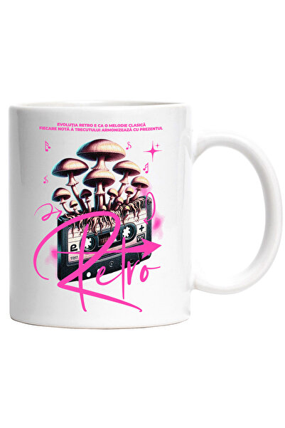 StoryGift Romania Cana Evolutia Retro caseta audio ciuperci vintige , 330ml, ...