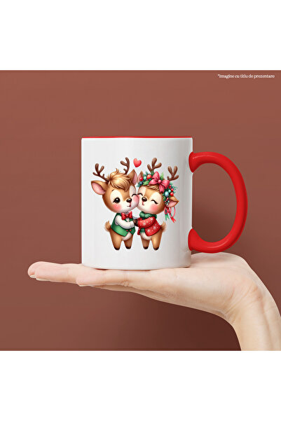 StoryGift Romania Cana cu 2 reni, ilustratie, prietenie, apropiere, funda, af...