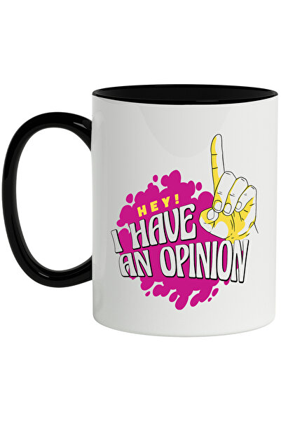 StoryGift Romania Cana Cu Mesaj In Engleza Hey I Have An Opinion, Deget, Mana...