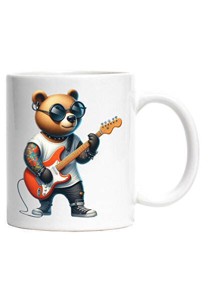 StoryGift Romania Cana cu un urs tatuat care canta la chitara | ilustratie | ...