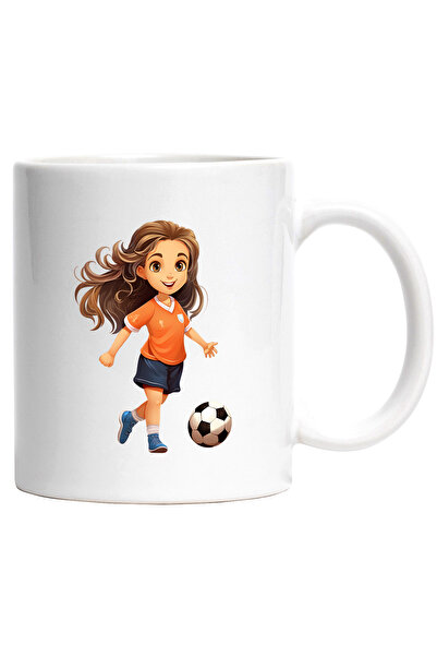 StoryGift Romania Cana cu o fata care joaca fotbal | ilustratie | minge | par...