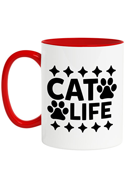 StoryGift Romania Cana cu labute pentru iubitorii de pisici - textul "Cat lif...