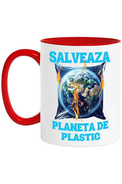 StoryGift Romania Cana cu Pamant Terra In Punga Plastic Flacari, Poluare fara...