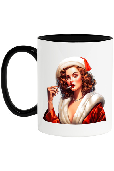 StoryGift Romania Cana cu o craciunita draguta care fumeaza, ilustratie, par ...