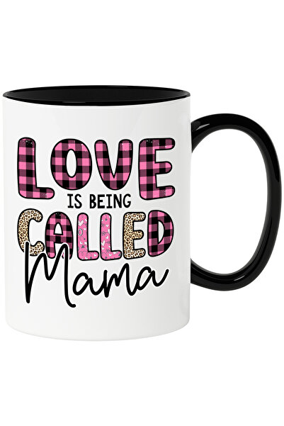 StoryGift Romania Cana cu mesajul "Love is being called mama", ilustratie, mama, iubirea, numeste,, Cu Maner Negru