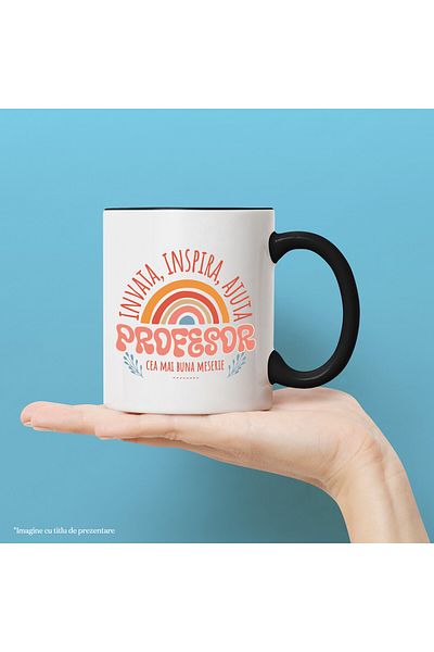 StoryGift Romania Colorful Rainbow Mug Craft Education Children Text Learn Inspire Help Profes, With