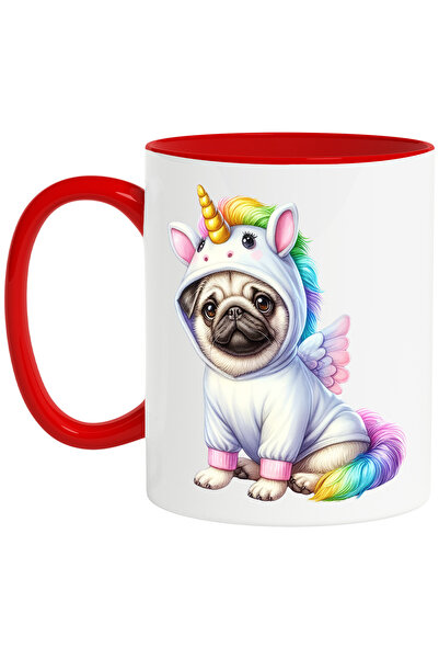 StoryGift Romania Cana cu un catelus Pug deghizat in unicorn | ilustratie | c...